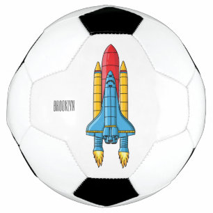 Raketscheepsillustratie cartoon voetbal