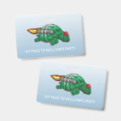 Raketschildpad Badge (Voor- en achterkant)