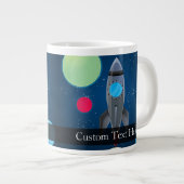Raketschip buitenruimte extra grote mok (Voorkant rechts)