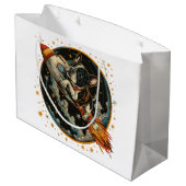 Raketschip Franse Bulldog Astronaut Groot Cadeauzakje (Achterkant Gekanteld)