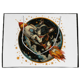 Raketschip Franse Bulldog Astronaut Groot Cadeauzakje