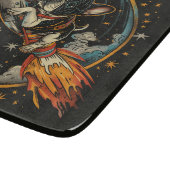 Raketschip Franse Bulldog Astronaut Snijplank (Hoek)