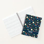 Raketschip Planet Stars Space Custom Notitieboek (Binnen)