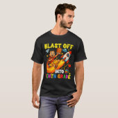 Raketslingering in het tweede grappige terug naar t-shirt (Voorkant volledig)
