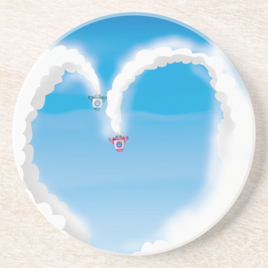 Raketten! Zandsteen Onderzetter (Voorkant)