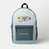 Raketworm Bedrukte Rugzak (Voorkant)