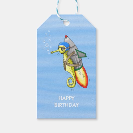 Raketzeehengst Cadeaulabel (Voorkant)