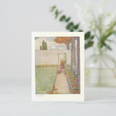 Raking Leaves Illustratie Briefkaart (Staand voorkant)