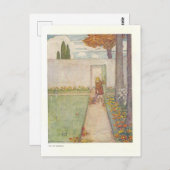 Raking Leaves Illustratie Briefkaart (Voorkant / Achterkant)