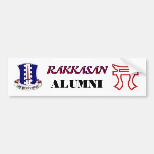 RAKKASAN 187th Alumni Bumpersticker (Voorkant)
