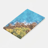 Rakken in het zee, boven uitzicht 1 post-it® notes (Schuin)