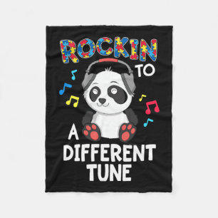 Rakken naar een ander Tune Panda Autisme bewustzij Fleece Deken