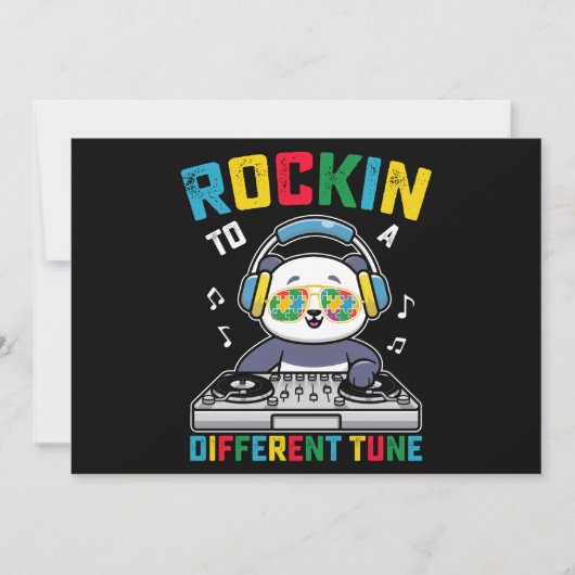 Rakken naar een ander Tune Panda Autisme bewustzij Kaart (Voorkant)