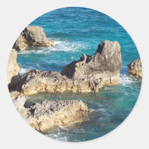 Rakken op Hoefijzer strand Ronde Sticker