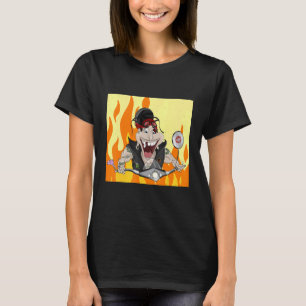 Rakker met vuur en vlammen t-shirt