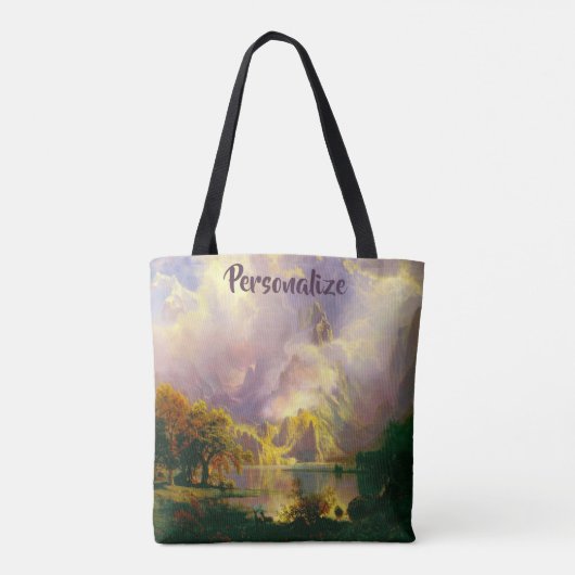 Rakkergebergte canvas tas voor sereniteitgebed (Achterkant)