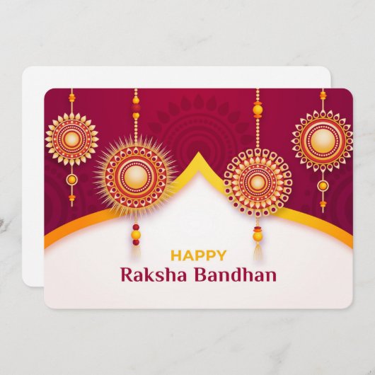 Raksha Bandhan Feestdagenkaart (Voorkant / Achterkant)