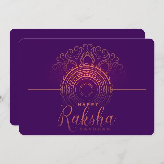Raksha Bandhan Feestdagenkaart (Voorkant / Achterkant)