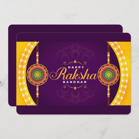 Raksha Bandhan Feestdagenkaart (Voorkant / Achterkant)