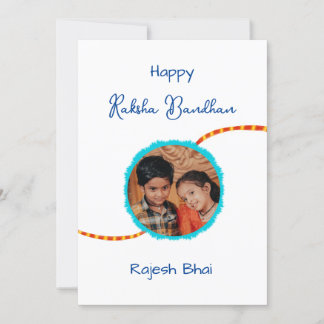Raksha bandhan kaart met foto, Rakhi/ Rakhri kaart