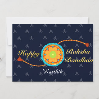 Raksha bandhan kaart met naam en bericht, Rakhi