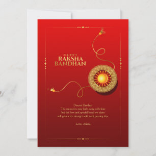 Raksha Bandhan Red en Gold Wenskaart