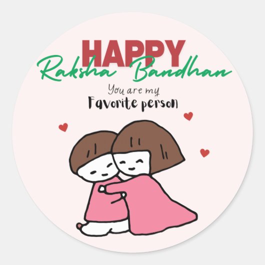 Raksha Bandhan Ronde Sticker (Voorkant)