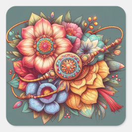 Raksha Bandhan Vierkante Sticker