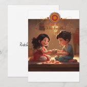 Rakshan Bandhan Holiday Kaart (Voorkant / Achterkant)