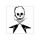 Rakster-schedel-kruisbeenderen illustratie kunstst rubberstempel (Afrduk)