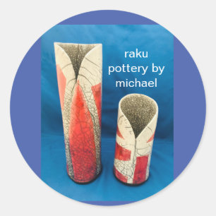 raku - aardewerk van michael ronde sticker