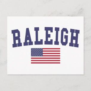 Raleigh Amerikaanse vlag Briefkaart