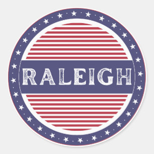 Raleigh City Pride Embleem – Amerikaanse identitei Ronde Sticker