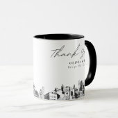 Raleigh Mariage Simple Custom Coffee Mug (Devant droit)