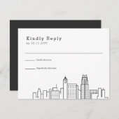 Raleigh Mariage | Stylisé Skyline RSVP (Devant / Derrière)