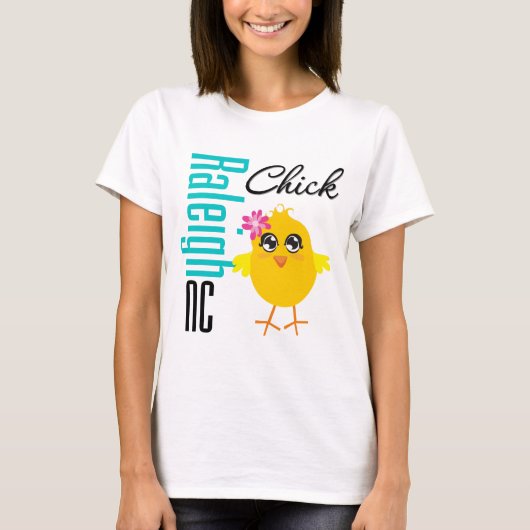 Raleigh NC Chick T-shirt (Voorkant)