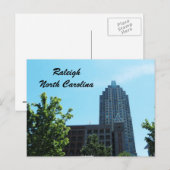 RALEIGH, NOORD CAROLINA briefkaart (Voorkant / Achterkant)