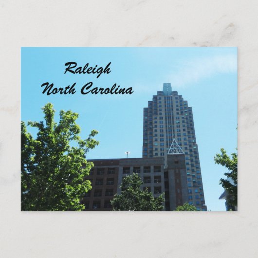 RALEIGH, NOORD CAROLINA briefkaart (Voorkant)