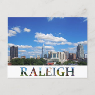 Raleigh North Carolina City Skyline Travel Photo Briefkaart