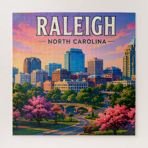 🌳 Raleigh North Carolina Gezichtspunten aan de ho Legpuzzel