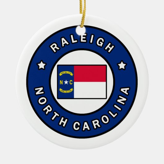 Raleigh North Carolina Keramisch Ornament (Voorkant)