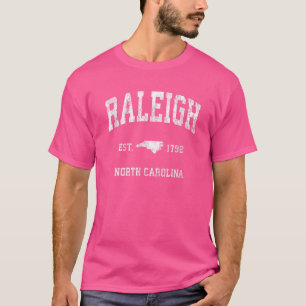 Raleigh North Carolina NC Vintage Atletiek Sport T-shirt