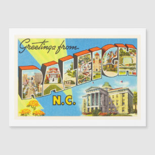 Raleigh North Carolina NC Vintage Travel Briefkaar