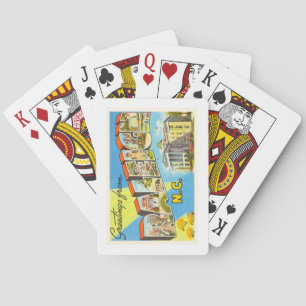 Raleigh North Carolina NC Vintage Travel Briefkaar Speelkaarten