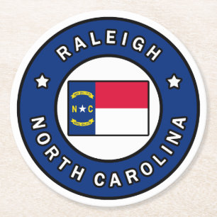 Raleigh North Carolina Ronde Kartonnen Onderzetter