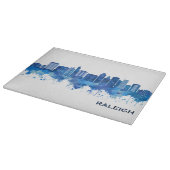 Raleigh North Carolina Skyline Blue Snijplank (Hoek)