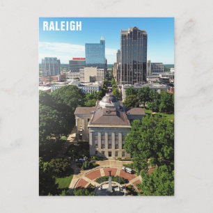Raleigh North Carolina State Capitol City Silhouet Briefkaart