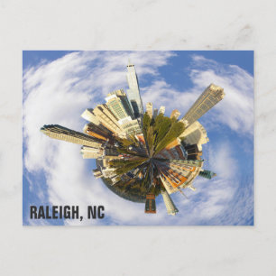 Raleigh North Carolina Unique City Skyline Foto Briefkaart