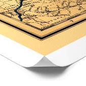 Raleigh Railroad Map 1874 Poster (Hoek)