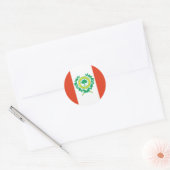 Raleigh, Vlag North Carolina Ronde Sticker (Envelop)
